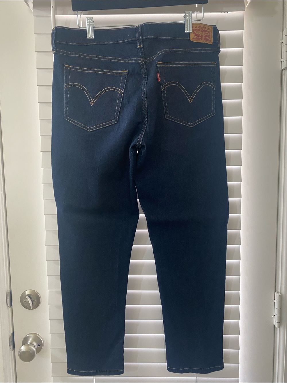Levi's Boyfriend Straight Dark Blue Jeans - Picture 2 of 4